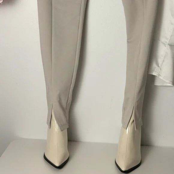 Chic Cream High-Waisted Skinny Pants - Picture 5 of 14